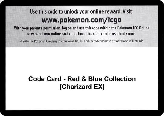 Code Card - Red & Blue Collection [Charizard EX] [Generations]