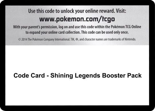 Code Card - Shining Legends Booster Pack [Shining Legends]