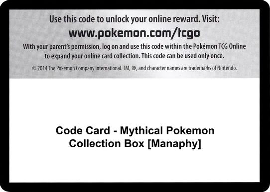 Code Card - Mythical Pokemon Collection Box [Manaphy] [Generations]