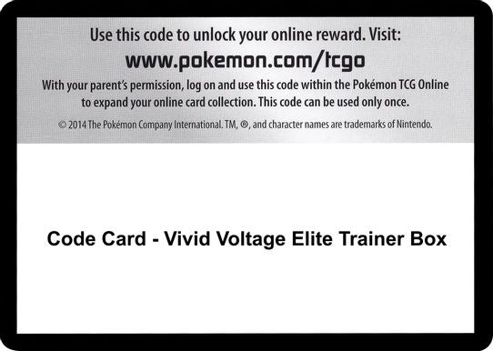 Code Card - Vivid Voltage Elite Trainer Box [Sword & Shield: Vivid Voltage]