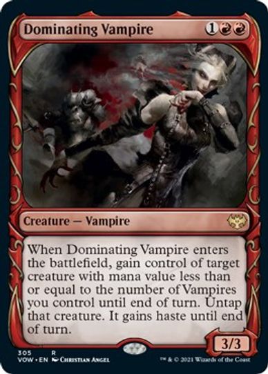 Dominating Vampire (Showcase) (305) [Innistrad: Crimson Vow]