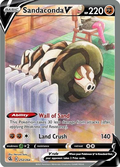 Sandaconda V (Alternate Full Art) (252/264) [Sword & Shield: Fusion Strike]