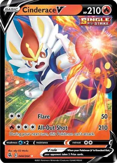 Cinderace V (44) (044/264) [Sword & Shield: Fusion Strike]