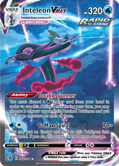 Inteleon VMAX (Alternate Art Secret) (266/264) [Sword & Shield: Fusion Strike]