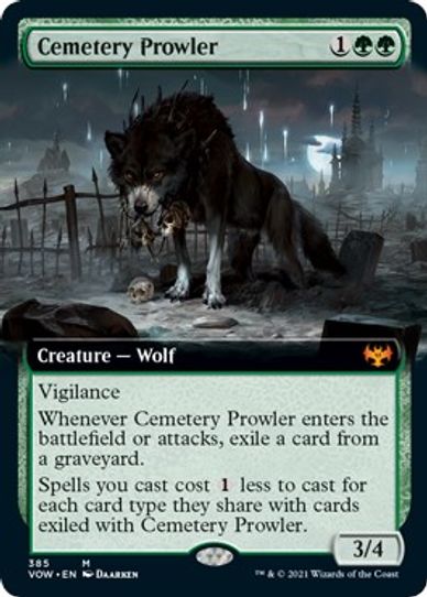 Cemetery Prowler (Extended Art) (385) [Innistrad: Crimson Vow]