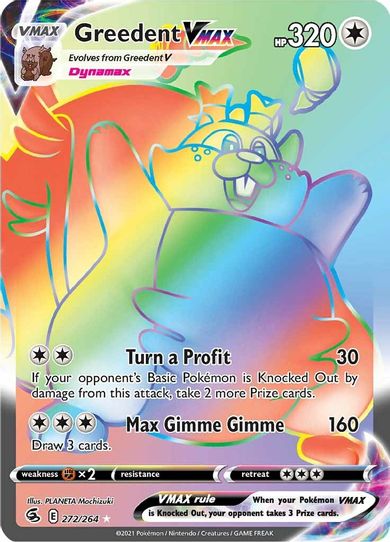 Greedent VMAX (Secret) (272/264) [Sword & Shield: Fusion Strike]