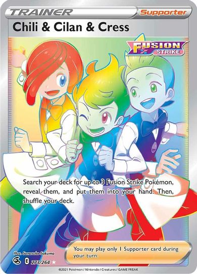 Chili & Cilan & Cress (Secret) (273/264) [Sword & Shield: Fusion Strike]