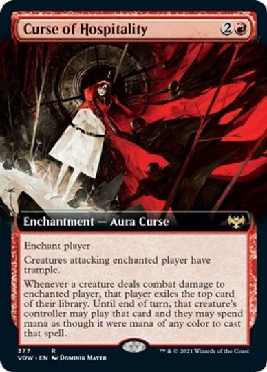 Curse of Hospitality (Extended Art) (377) [Innistrad: Crimson Vow]