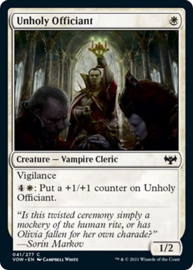 Unholy Officiant (41) [Innistrad: Crimson Vow]