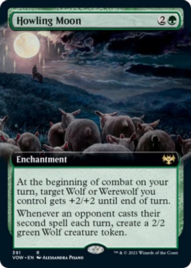 Howling Moon (Extended Art) (391) [Innistrad: Crimson Vow]