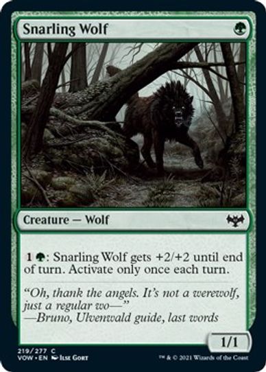 Snarling Wolf (219) [Innistrad: Crimson Vow]
