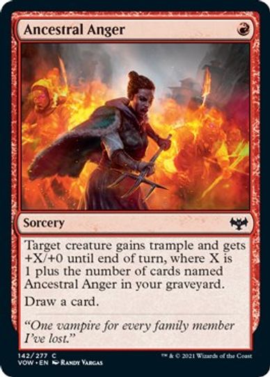 Ancestral Anger (142) [Innistrad: Crimson Vow]