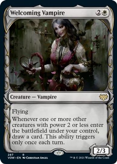 Welcoming Vampire (Showcase) (287) [Innistrad: Crimson Vow]