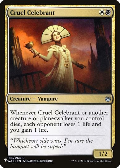 Cruel Celebrant (188) [The List]