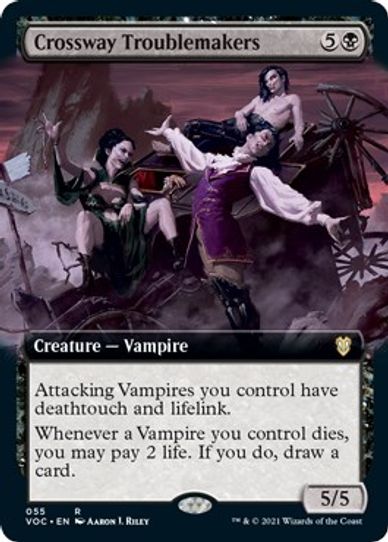 Crossway Troublemakers (Extended Art) (55) [Commander: Innistrad: Crimson Vow]
