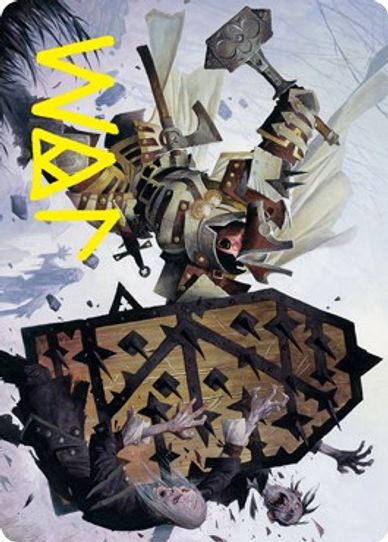 Estwald Shieldbasher Art Card (Gold-Stamped Signature) (9) [Art Series: Innistrad: Crimson Vow]