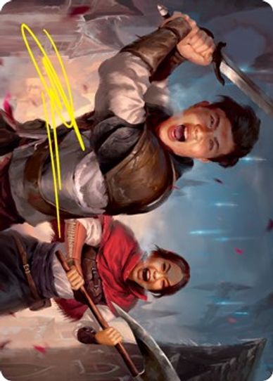 Daybreak Combatants Art Card (Gold-Stamped Signature) (42) [Art Series: Innistrad: Crimson Vow]