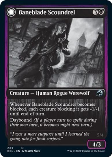 Baneblade Scoundrel (85) [Innistrad: Double Feature]