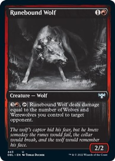 Runebound Wolf (443) [Innistrad: Double Feature]