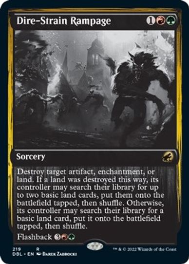 Dire-Strain Rampage (219) [Innistrad: Double Feature]