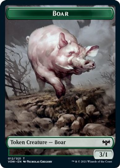 Copy // Boar Double-sided Token [Innistrad: Crimson Vow]