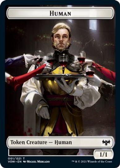 Human // Spirit Cleric Double-sided Token [Innistrad: Crimson Vow]