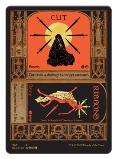 Cut // Ribbons (Foil Etched) (Gold) (367) [Secret Lair Drop Series]