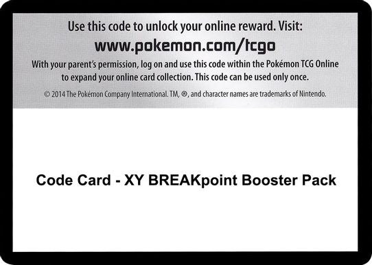 Code Card - XY BREAKpoint Booster Pack [XY - BREAKpoint]