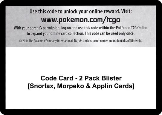 Code Card - Pack Blister [Snorlax, Morpeko & Applin Cards] [Miscellaneous Cards & Products]