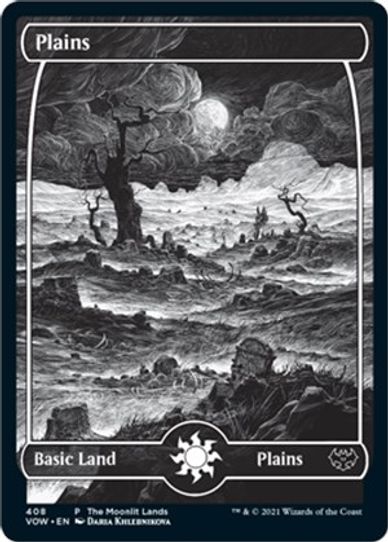 Plains (Moonlit Land) (Foil Etched) (408) [WPN & Gateway Promos]
