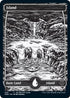 Island (Moonlit Land) (Foil Etched) (409) [WPN & Gateway Promos]
