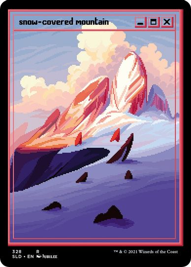 Snow-Covered Mountain (PixelSnowLands.jpg) (328) [Secret Lair Drop