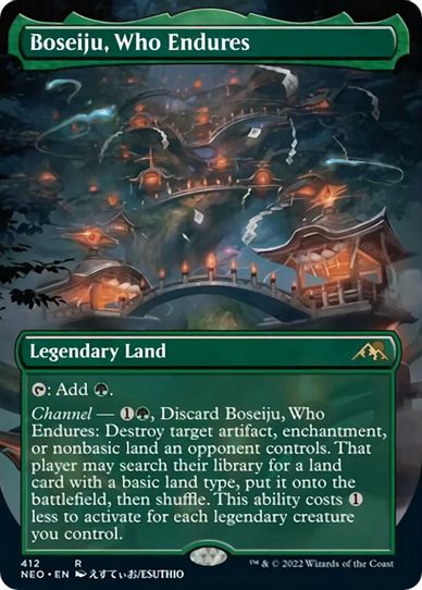 Boseiju, Who Endures (Borderless) (412) [Kamigawa: Neon Dynasty]