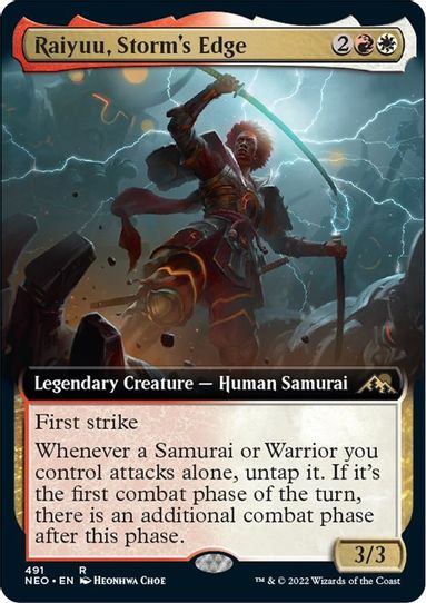 Raiyuu, Storm's Edge (Extended Art) (491) [Kamigawa: Neon Dynasty]