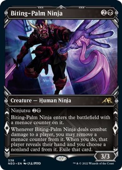 Biting-Palm Ninja (Showcase) (338) [Kamigawa: Neon Dynasty]