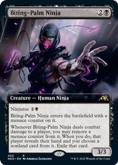 Biting-Palm Ninja (Extended Art) (452) [Kamigawa: Neon Dynasty]