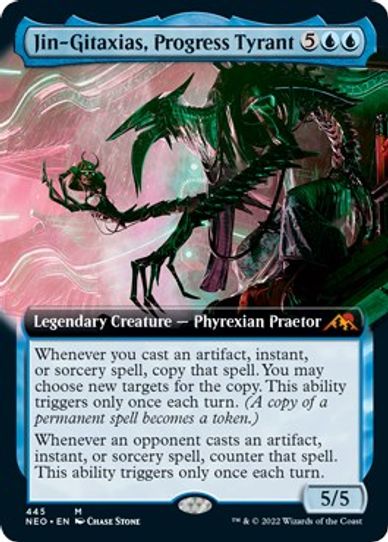 Jin-Gitaxias, Progress Tyrant (Extended Art) (445) [Kamigawa: Neon Dynasty]