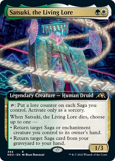Satsuki, the Living Lore (Extended Art) (494) [Kamigawa: Neon Dynasty]