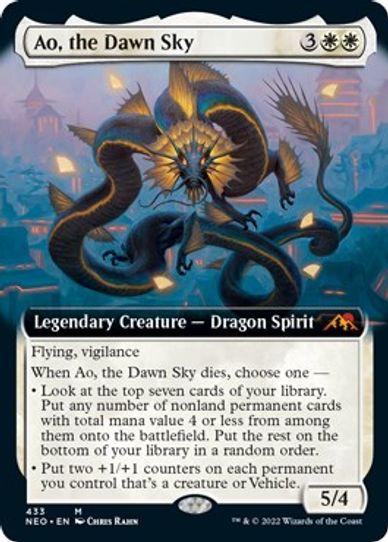 Ao, the Dawn Sky (Extended Art) (433) [Kamigawa: Neon Dynasty]