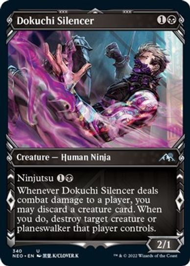 Dokuchi Silencer (Showcase) (340) [Kamigawa: Neon Dynasty]