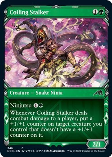 Coiling Stalker (Showcase) (346) [Kamigawa: Neon Dynasty]