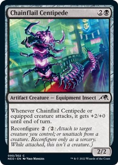 Chainflail Centipede (90) [Kamigawa: Neon Dynasty]