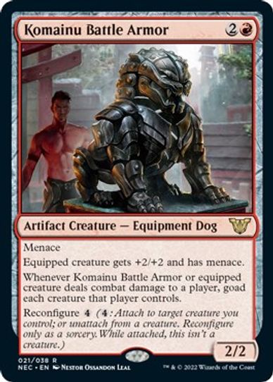 Komainu Battle Armor (21) [Commander: Kamigawa: Neon Dynasty]