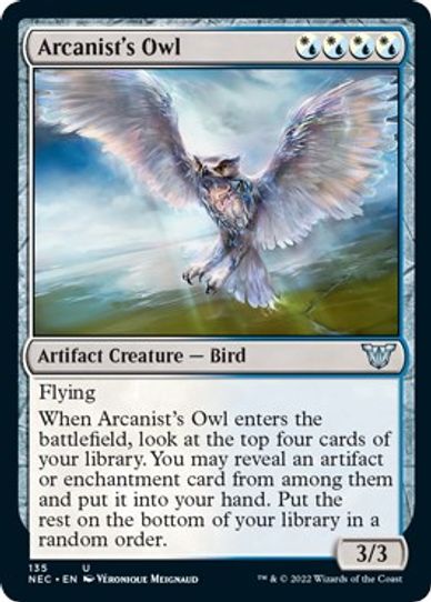 Arcanist's Owl (135) [Commander: Kamigawa: Neon Dynasty]