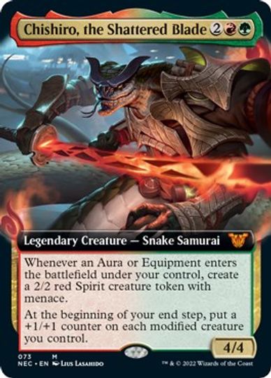 Chishiro, the Shattered Blade (Extended Art) (73) [Commander: Kamigawa: Neon Dynasty]