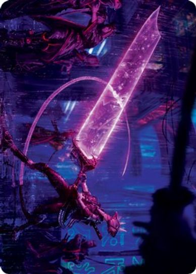 Enormous Energy Blade Art Card (16) [Art Series: Kamigawa: Neon Dynasty]