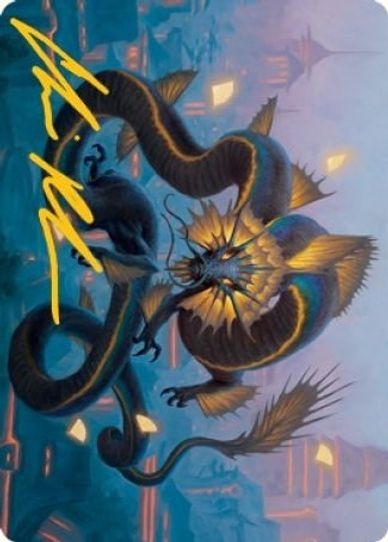 Ao, the Dawn Sky Art Card () (Gold-Stamped Signature) (25) [Art Series: Kamigawa: Neon Dynasty]