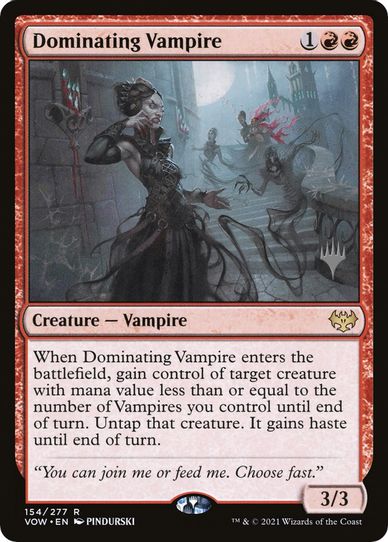 Dominating Vampire [Promo Pack: Kamigawa: Neon Dynasty]