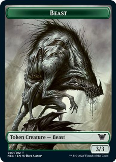Beast // Treasure Double-sided Token (7/17) [Commander: Kamigawa: Neon Dynasty]