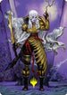 The Wandering Emperor Art Card () (Gold-Stamped Signature) (49) [Art Series: Kamigawa: Neon Dynasty]